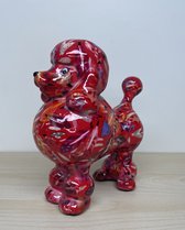 Pomme Pidou Poodle Paris spaarpot | Poedel - Roze met bloemen