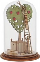 Stolp Jubileum   vintage miniatuur stolp, miniatuur decoratieve handgemaakt kunstwerkje - glas - 8.5x5x5