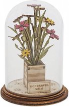 Stolp Bijzondere moeder    vintage miniatuur stolp, miniatuur decoratieve handgemaakt kunstwerkje - glas - 8.5x5x5