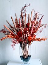 Een exclusieve grote boeket droogbloemen   /  mixed colour / 80cm / stylvol en luxe/ eyecatching/bouquet from dried flowers / gedroogde bloemen  / woonaccessoires / cadeau