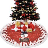 Kerstboom Rok - Binnenhuis decoratie - kerst decoratie - Sneeuwpop vloerkleed - Without lemons - Rond kerstkleed - onder kerstboom - 80cm