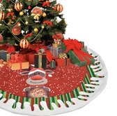 Kerstboom Rok - Binnenhuis decoratie - kerst decoratie - Rendier Kerstboom vloerkleed - Without lemons - Rond kerstkleed - onder kerstboom - 80cm