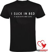 Ik ben slecht in bed Dames  t-shirt | seks |porno |zuigen | bijten | likken | Zwart