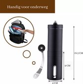 Koffiemolen RVS Handmatig - Zwart - koffiemaler - Maler met verstelbare standen - Keramische Schijven - Keuken accessoires