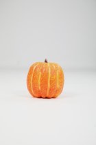 pompoen - Pumpkin - topkwaliteit decoratie - 2 stuks - kunststof groente - Geel - 14 cm hoog