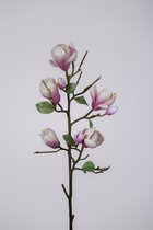 Kunstbloem - Magnolia - topkwaliteit decoratie - 2 stuks - zijden bloem - Lavendel - 83 cm hoog