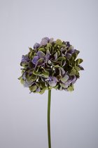 Kunstbloem - Hydrangea - Hortensia - topkwaliteit decoratie - 2 stuks - zijden bloem - Paars - 40 cm hoog