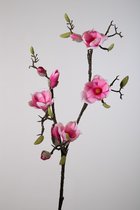 Kunstbloem - Magnolia - topkwaliteit decoratie - 2 stuks - zijden bloem - Roze - 105 cm hoog
