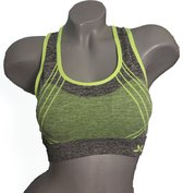 Sport bh maat L/XL Extra comfort Grijs geel