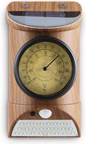 MAXXMEE Solarlamp met thermometer en bewegingsmelder in hout-look