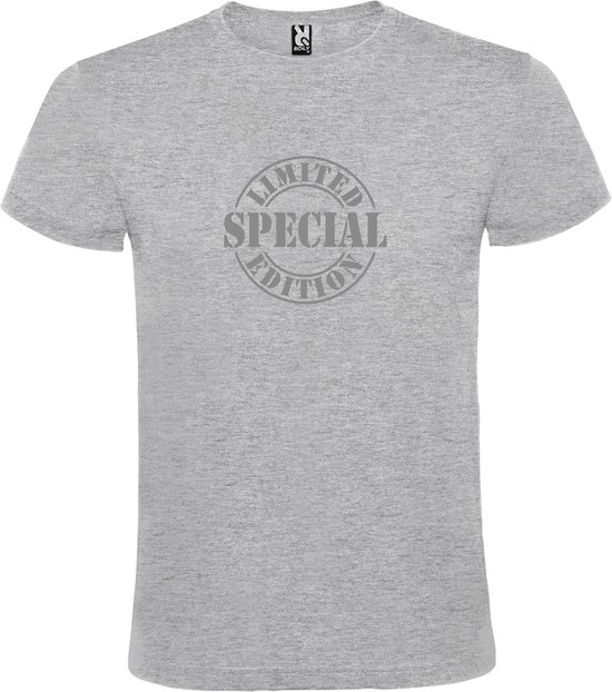 T-shirt Grijs avec imprimé "Special Limited Edition" Argent taille XS
