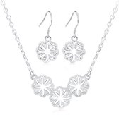 Sieraden set dames – Ketting – Oorbellen – Zilver – Moederdag – Cadeau voor haar