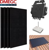 Pakket - 4 stuks DMEGC 370wp - APSystems DS3-L micro omvormers - Schuin dak Landscape / ECU-B (tot 4 zonnepanelen - WiFi)