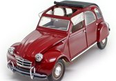 Citroën 2CV 1966 (Donkerrood) (20 cm) 1/18 Solido - Modelauto - Schaalmodel - Model auto - Miniatuurautos