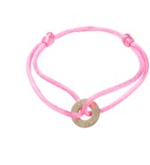 Go Dutch Label Armband Touw slot Pink B1847-7