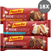 PowerBar Ride Energy Bars – Try Out Pakket (mixed) – 6x Peanut Caramel + 6x Chocolate Caramel + 6x Coco-Hazelnut Caramel – Eiwit & Energie repen – 18 x 55 gram