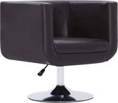 Furnibella – Fauteuil Draaibaar Kunstleer Bruin Armstoel Draaistoel Fauteuils Zetel