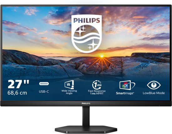 Philips 27E1N3300A - Full HD IPS USB-C Monitor – 65w - 27 Inch