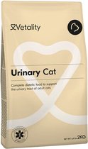 Vetality Kattenvoer Urinary - Kattenvoer Droogvoer - 2 kg - Dieetvoeding Kat - Helpt Blaasgruis Voorkomen en Lost Op - Voor Volwassen Katten