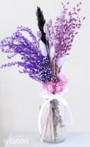 Mini boeket | Droogbloemen | 40cm | Purple | Brievenbus bloemen | Valentijn | cadeau | vrouw | Cudoo Flowers | cudoo.nl