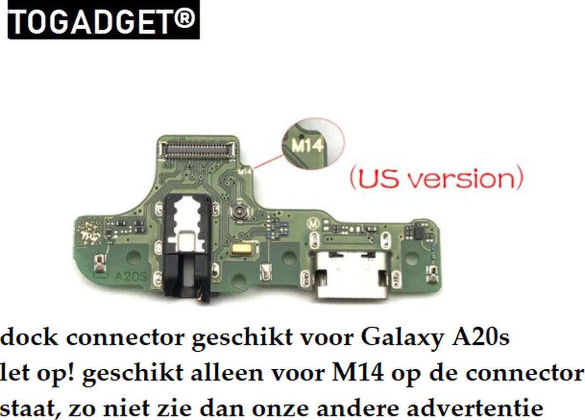 Samsung Galaxy A20s oplaad connector - M14 - dock connector for A20s - M14