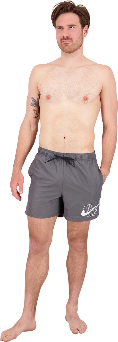 Nike Swim Logo Lap 5" Volley Heren Zwembroek - Iron Grey — afbeelding 5