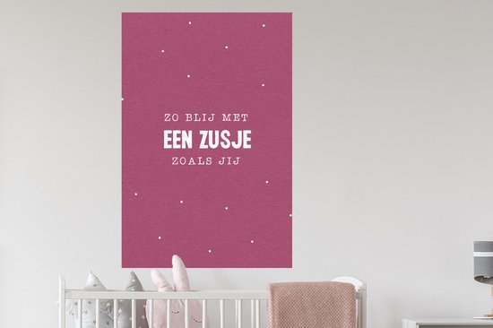Stickers muraux - Citations - Proverbes - Si heureux avec une soeur comme toi - Soeur - Frère - 80x120 cm - Film adhésif