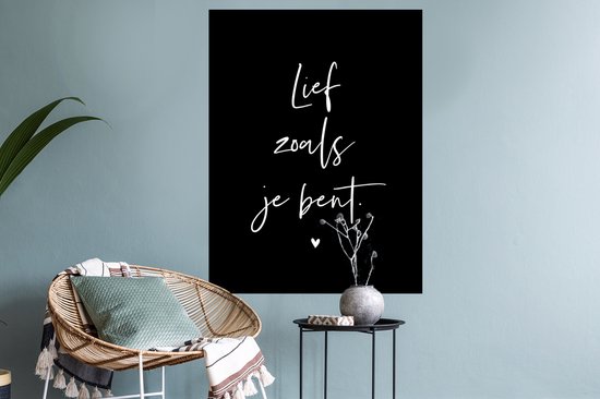 Stickers muraux - Citations - Doux comme tu es - Saint Valentin - Proverbes - 60x80 cm - Feuille adhésive