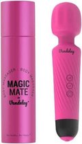 Vandelay Magic Mate Massager - Draadloos en waterdicht - Personal Wand Massager - Geheugeneditie - Batterijduur van 2+ uur (Kersenroze)