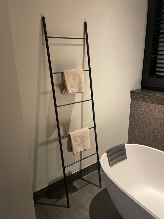 Nauwgezet Vrijgevig genetisch LIROdesign Decoratieladder - Handdoekenrek - Metalen ladder- Handdoekladder  vrijstaand... | bol.com