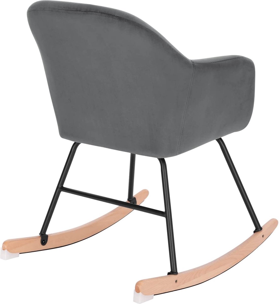 donderdag atmosfeer Oppositie FURNIBELLA-schommelstoel van kunststof relaxstoel linnen staal hout |  bol.com