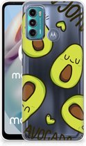 GSM Hoesje Motorola Moto G60 Backcase TPU Siliconen Hoesje Transparant Avocado Singing