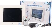 Heralz Digitale Dementieklok XL - Wand/Kalenderklok - 8 inch - Wit