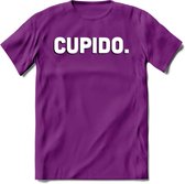 Cupido - Valentijn T-Shirt | Grappig Valentijnsdag Cadeautje voor Hem en Haar | Dames - Heren - Unisex | Kleding Cadeau | - Paars - M