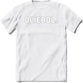 Oliebol - Snack T-Shirt | Grappig Verjaardag Kleding Cadeau | Eten En Snoep Shirt | Dames - Heren - Unisex Tshirt | - Wit - L