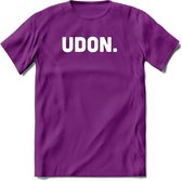 Udon - Snack T-Shirt | Grappig Verjaardag Kleding Cadeau | Eten En Snoep Shirt | Dames - Heren - Unisex Tshirt | - Paars - M