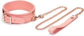 Liebe Seele - Pink Dream Leren Collar Met Leiband - Roze