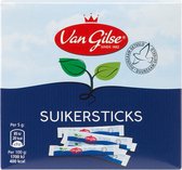 Van Gilse Suikersticks 5 gram Doos 12 Doosjes Totaal 600 Suiker Sticks