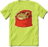 Hoodie frog T-Shirt Grappig | Dieren kikker Kleding Kado Heren / Dames | Animal Skateboard Cadeau shirt - Groen - 3XL
