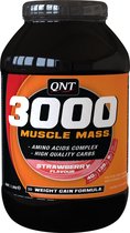 QNT - Weight gainer: Muscle Mass 3000 Aardbei (1,3kg)