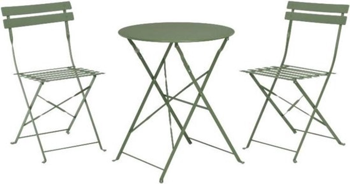 Bol.com Pro Garden bistroset staal groen 3-delig aanbieding