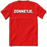 Zonnetje - Valentijn T-Shirt | Grappig Valentijnsdag Cadeautje voor Hem en Haar | Dames - Heren - Unisex | Kleding Cadeau | - Rood - S