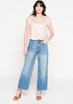 LOLALIZA T-shirt met V-hals - Nude - Maat L