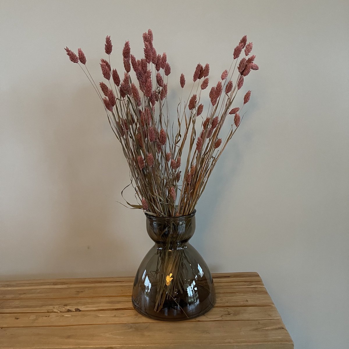 Natural Collections - Vaas glas gerecycled diabolo - grijs - 23 m hoog