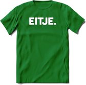 Eitje - Snack T-Shirt | Grappig Verjaardag Kleding Cadeau | Eten En Snoep Shirt | Dames - Heren - Unisex Tshirt | - Donker Groen - 3XL