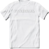 Bitterballen - Snack T-Shirt | Grappig Verjaardag Kleding Cadeau | Eten En Snoep Shirt | Dames - Heren - Unisex Tshirt | - Wit - XL