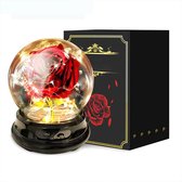 Valentijnsdag - Roos -  LED verlichting - Gedroogde bloemen - Valentijn geschenk - Eeuwige roos - Home Decor met LED