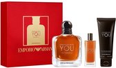 armani stronger with you intensely 100ml Eau de Parfum +15ml Eau de Parfum + showergel set