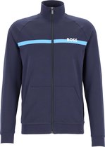 HUGO BOSS heren sweat vest (middeldik) - loungevest katoen - blauw -  Maat: M