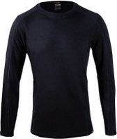 Point6 - Thermo Shirt - Lange Mouw - Heren - Ondershirt - Baselayer - Merinowol - Ronde Hals - Zwart - Large